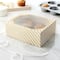 6 Packs: 3 ct. (18 total) Gold & White Striped Treat Boxes by Celebrate It®